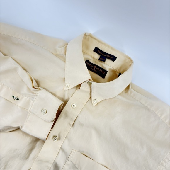 Tommy Hilfiger Other - Vintage Y2K Tommy Hilfiger Mens 16 1/2-34‎ Yellow Long Sleeve Button Down